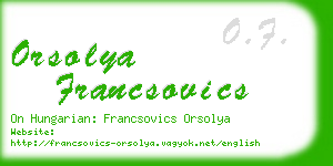 orsolya francsovics business card